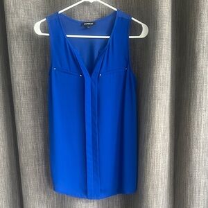 Express Royal Blue Sleeveless Blouse